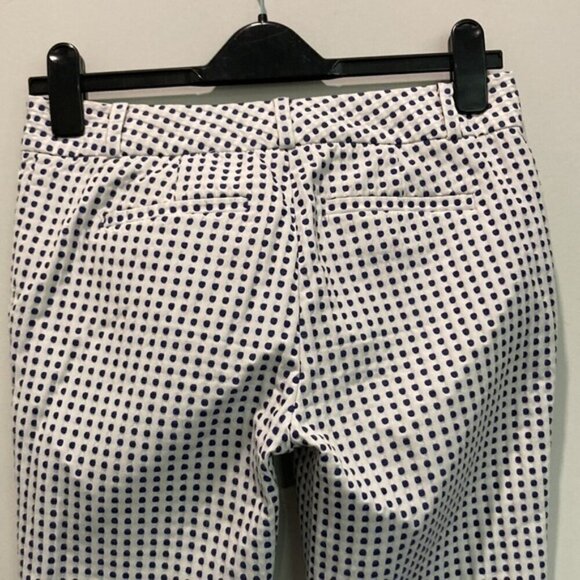 BANANA Republic Blue Polka Dot Pants  sz - Picture 7 of 16